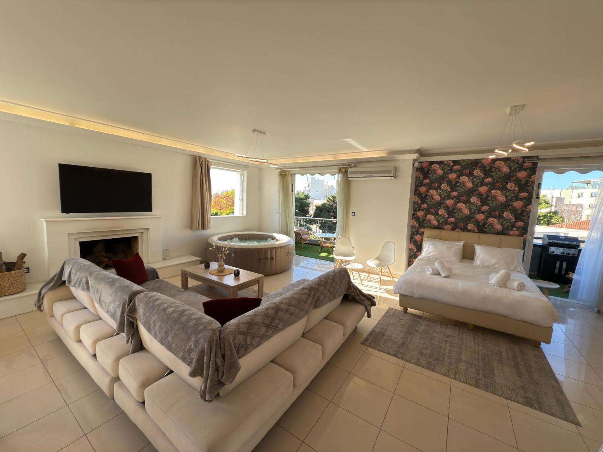 Sunny Home Private Jacuzzi Hydromassage Acropolis & Lycabettus Far View Parking 300M Metro Peristeri Atenas Exterior foto